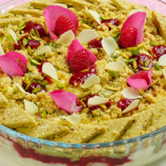 Rose berry trifle